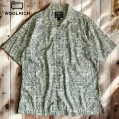 06M032◯ 00s Woolrich 幾何学 総柄 半袖 ボックス シャツのサムネイル