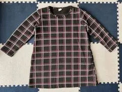 週末セール　美品⭐︎devilrock チェック柄ワンピース 120cm 裏起毛