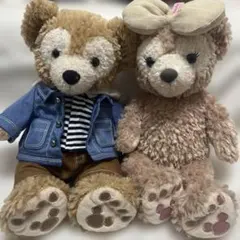 ダッフィー　シェリーメイ　ぬいぐるみ　ディズニーシー　お洋服付き