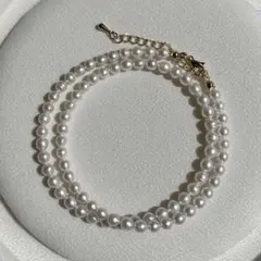 淡水真珠　ベビーパール　ネックレス　41cm 5.5×4.5mm ホワイト