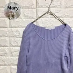 【アンタイトル】（M）リブニットプルオーバー フレアスリーブ ワールド 長袖