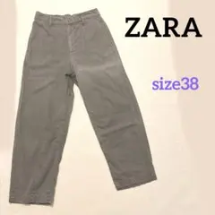 【ZARA】ワイドパンツ カーキ キャンプ