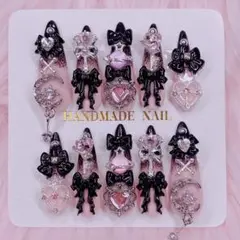 ✝︎ ゴテゴテ 地雷系 × 量産型 闇堕ち魔法少女 ネイルチップ ✝︎