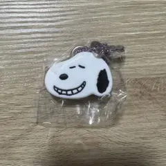 スヌーピー　マスコット南京錠キーチェーン　パープル