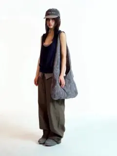 Coyseio コイセイオ ストレッチダークネイビー ワイドパンツ M /p4