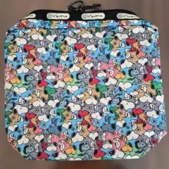 新品☆レスポートサック☆スヌーピー☆ポーチ☆パズル柄