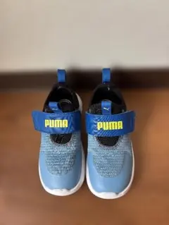 PUMA キッズシューズ 青/黒 ベルクロ