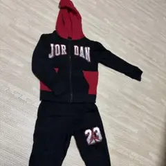 Nike Jordan セットアップ黒/赤　裏起毛2T（90cm）