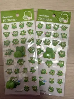 本日限定値下げ。デュオリンゴ Duolingo シール2枚セット