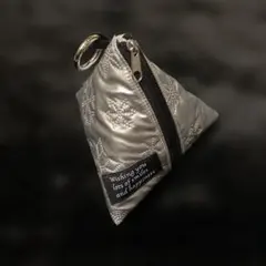 キルティング 消臭 マナーポーチ テトラタイプ スノー シルバー ①ハンドメイド