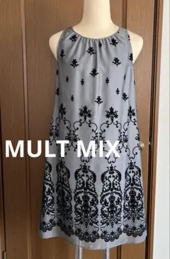 MULTI MIX【オンワード樫山】パーティー　結婚式　レース刺繍ワンピース
