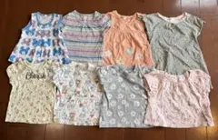 キッズベビー半袖80まとめ売り8点セット 保育園着 女の子 夏服