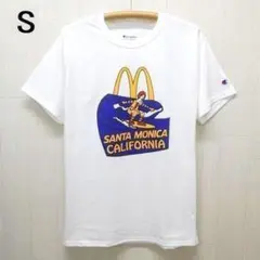 チャンピオン マクドナルド サンタモニカ ドナルドサーフィン 半袖Tシャツ S白