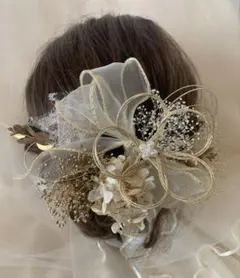 成人式　卒業式　七五三　前撮り　ブライダル　髪飾り　水引フラワー＆リボン