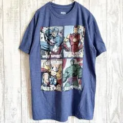 マーベル Tシャツ クルーネック 半袖 アメコミ M 青 部屋着 スポーツ 希少のサムネイル