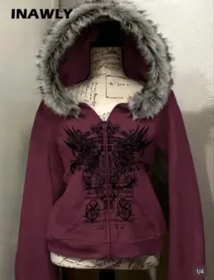 ワインレッド パーカー