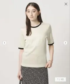 UNITED ARROWS リブ バイカラーパイピング Tシャツのサムネイル