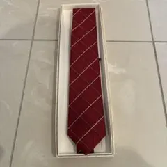 新品未使用MEN'S BIGI ネクタイ レッド チェック柄　タグ付き