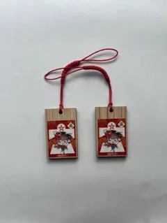 名探偵コナン　江戸川コナン　木製お守り型キーホルダー 2個セット　京都