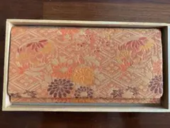 【再お値下げ】西陣織 花柄 財布 オレンジ系 未使用