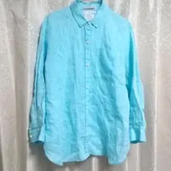 美品 プラージュ コンパクトリネンシャツ2 リネン100％ カシュクール 