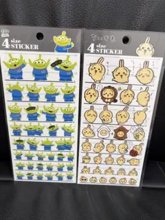 リトルグリーメン＆ちいかわうさぎ　4サイズステッカー♡