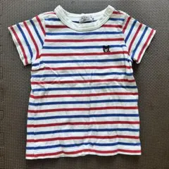 【DOUBLE.B】ストライプ 半袖Tシャツ 80