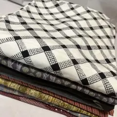 M*様 ま-441 着物　斬新な柄　ポリエステル　洗える着物　まとめ売り　8枚