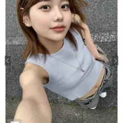 ニットタンクトップ