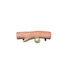珊瑚風 天然石？ パール 帯留 和装小物 着物 アクセサリー 和風 上品