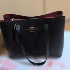 COACH ブラックレザートートバッグ　ショルダー　アベニュー　コーチ