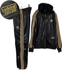 激レア アディダス CHILE62 限定 セットアップジャージ 美品 L 黒 金