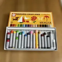 【中古品】SAKURA CRAY-PAS 16色 17本セット 使いかけクレヨン