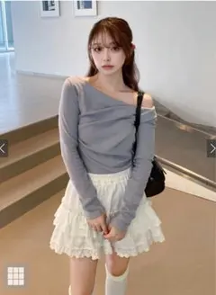 GRLグレイル3wayドレープカシュクールトップス