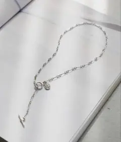 アパートバイ　Apbロゴチェーンネックレス　シルバー
