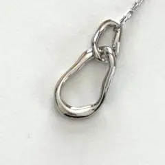 【トップのみ、訳あり】変形 ダブルフープ ネックレストップ ペンダントヘッド