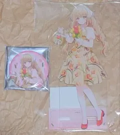 椎名真昼 夏 BIGアクリルスタンド＆缶バッジ＊お隣の天使様 ラッキー缶