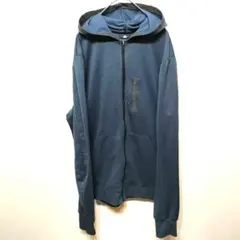 アディダス ランニングウェア スポーツ パーカー ネイビー ジップアップ