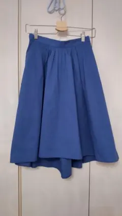 【美品】NATURAL BEAUTY BASIC フレアスカート S 青