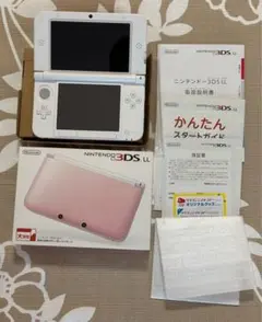 ニンテンドー3DSLL ピンク×ホワイト【極美品】