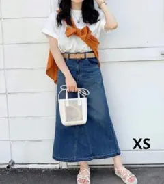GU　デニムAラインロングスカート　XS