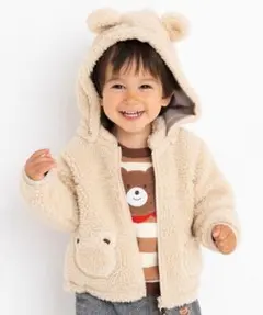 ミキハウス　ホットビスケッツ もこもこボアフリース ジャンパー ジャケット