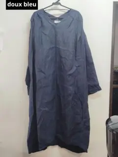 美品 doux bleu ネイビー ロングワンピース