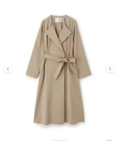 NATURAL BEAUTY BASIC 折り返しラペルノーカラーコート