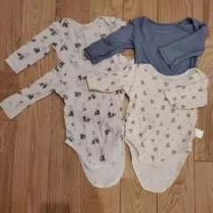 80サイズロンパース4枚セット