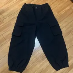 【美品】GU キッズ ナイロンジョガーパンツ 120cm ブラックのサムネイル