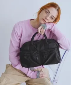 【即日発送】マルチポケットクロスバッグ 【ブラック】