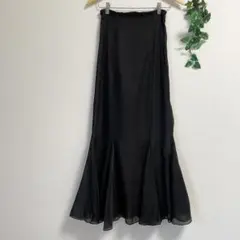 Louere＊黒 シアースカート マーメイドスカート ロングスカート ルエレ