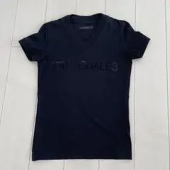 1piu1uguale3 ロゴ スワロフスキーTシャツ サイズ3 ブラックのサムネイル