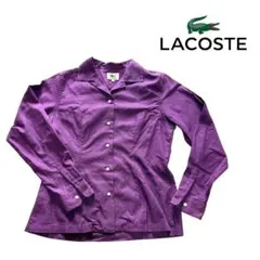 ★美品★ LACOSTE シャツ パープル ワニロゴ ウエストシェイプのサムネイル